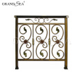 elegant style  powder coating copper color iron grill design for balcony  with waterproof function